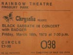 Black Sabbath ticket