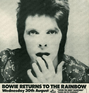 David Bowie press advert