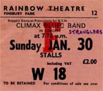 Climax Blues Band/Stranglers Ticket