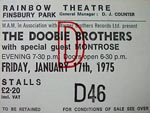 Doobie Bros/Montrose  ticket 1975