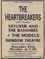 The Heartbreakers Press Advert