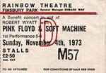 Pink Floyd/Soft Machine ticket