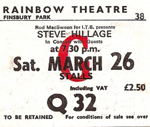 Steve Hillage ticket