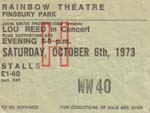 Lou Reed ticket