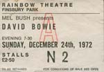 Bowie Ticket