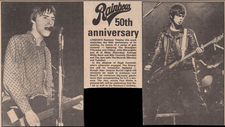Press clipping for the 50th Anniversary shows