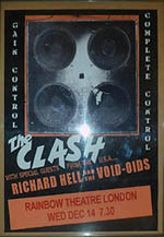 Poster for The Clash & Richard Hell & The Void-oids