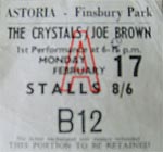 The Crystals, Joe Brown ticket