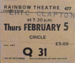 Eric Clapton Ticket