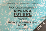"Give us a Future" concert ticket