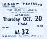Heartbreakers Ticket (The Boys did not appear!!)