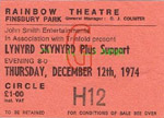 Lynyrd Skynyrd ticket