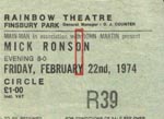 Mick Ronson ticket