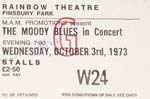 Moody Blues ticket