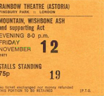 Mountain-Wishbone Ash ticket