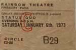 Status Quo Ticket 1973