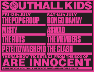 "Southall Kids Are Innocent" poster