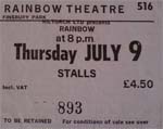 Rainbow ticket