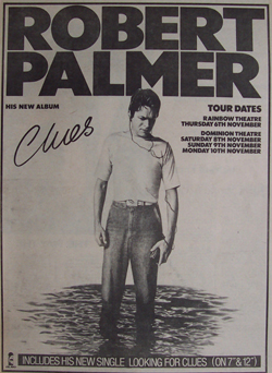 Robert Palmer tour advert