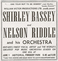 Shirley Bassey advert