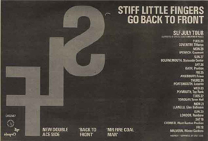 Stiff Little Fingers Tour Advert