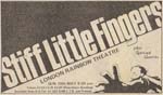 Stiff Little Fingers press advert