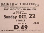 Van Halen ticket