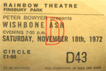 Wisbone Ash ticket