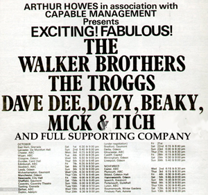 Walker Bros. Tour flyer