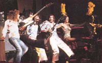 Who on stage with dancing girls, opening concert Rainbow Theatre 1971