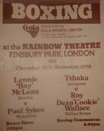 Boxing Programme Lenny McLean Vs Paul Sykes