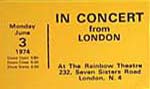 "In Concert" Ticket