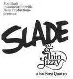 Slade, Thin Lizzy, Suzi Quatro Press Advert